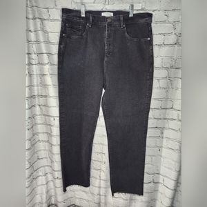 LOFT Black Denim Crop Jeans Size 12‎ NWT
